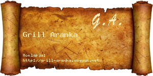 Grill Aranka névjegykártya